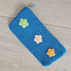 Y2K Crochet Flower Pencil Case